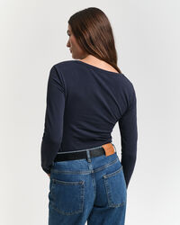 Camiseta de manga larga con escote redondo