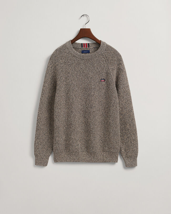 Jersey de cuello redondo en algod&oacute;n retorcido