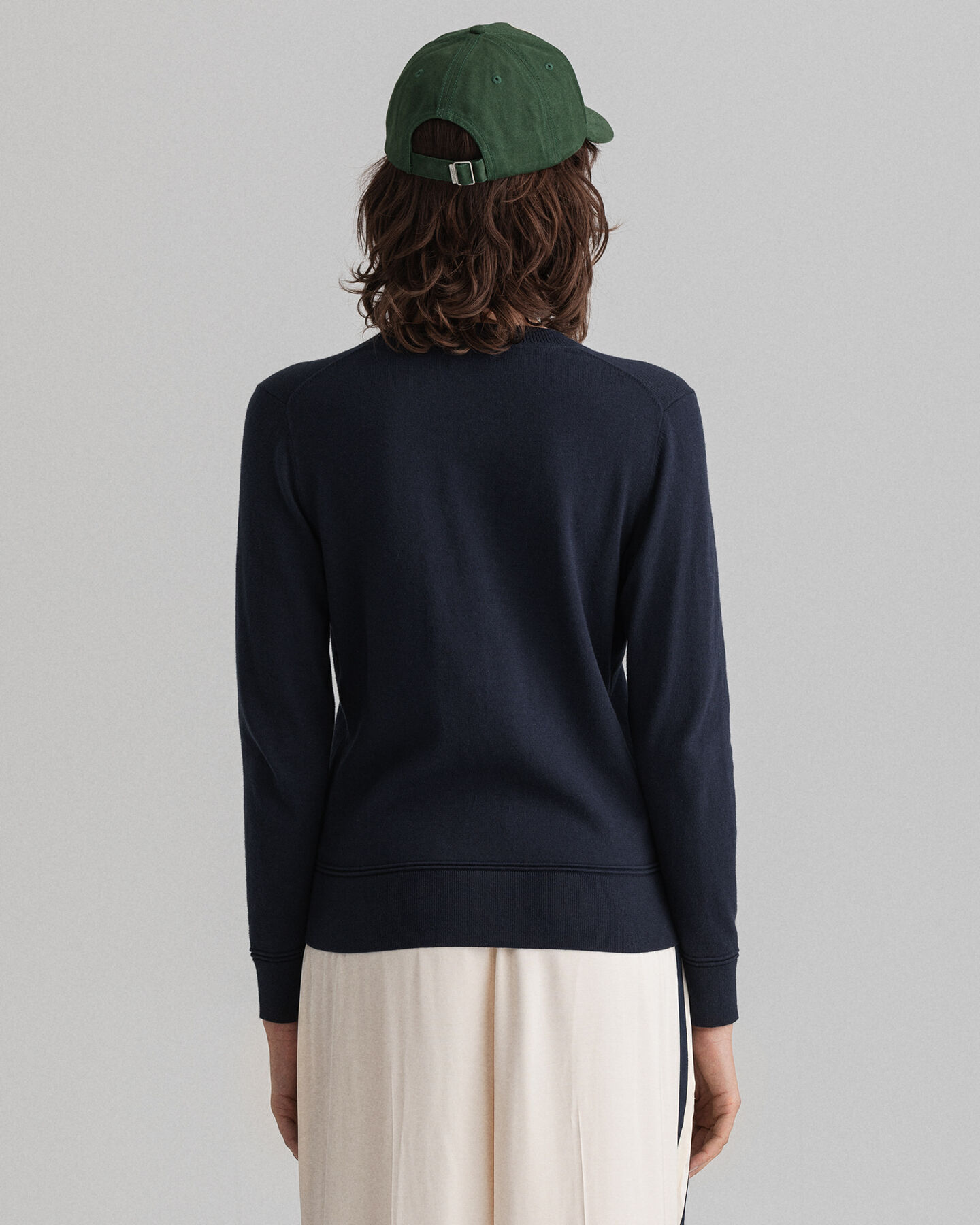 Cárdigan con cuello de pico en algodón ligero