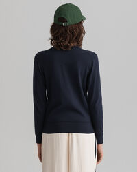 Cárdigan con cuello de pico en algodón ligero