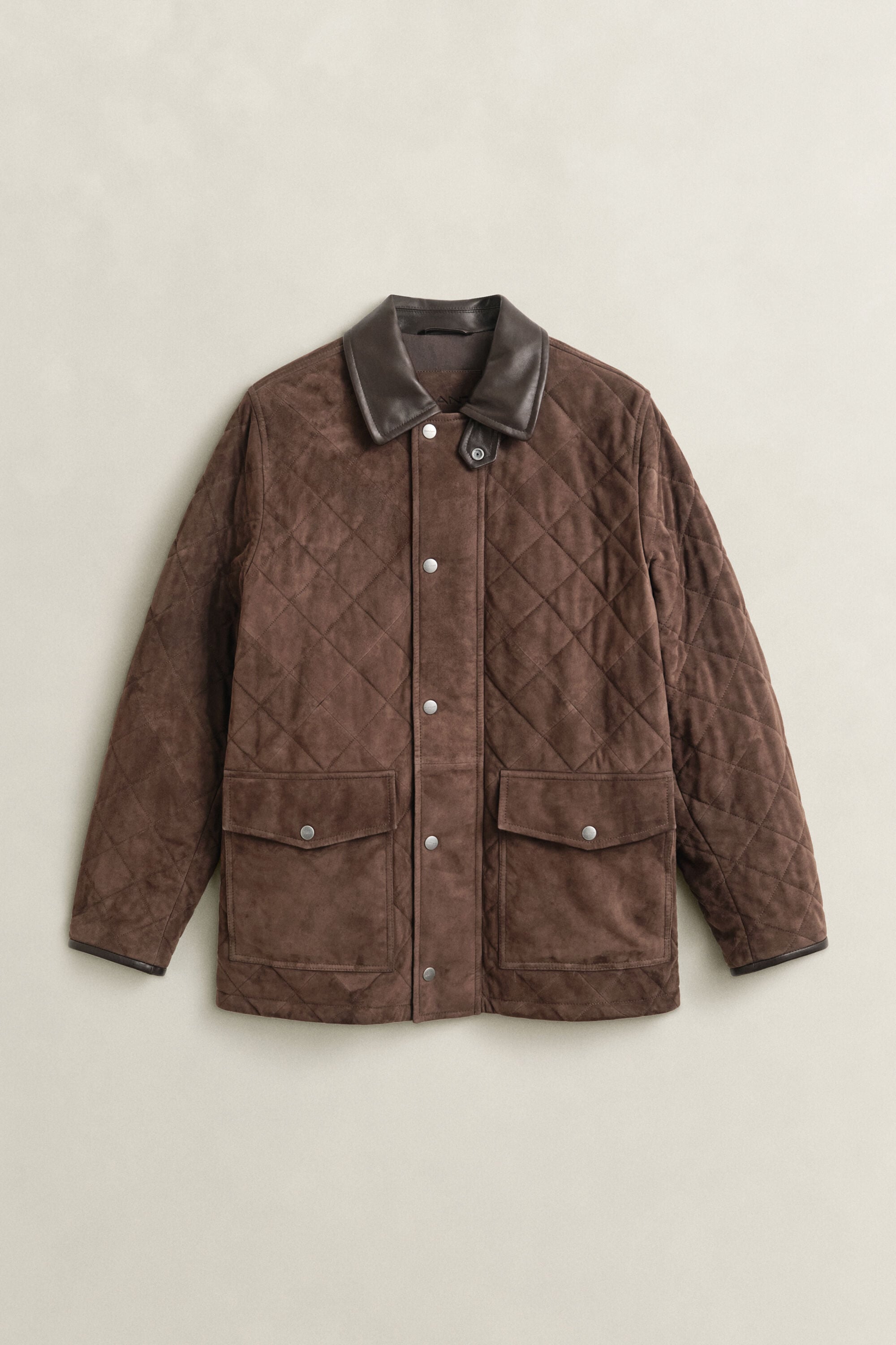 Chaqueta acolchada de ante