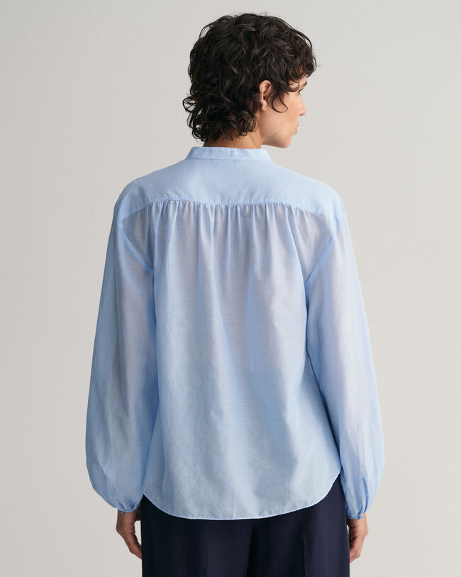 Blusa Relaxed Fit de seda y algod&oacute;n