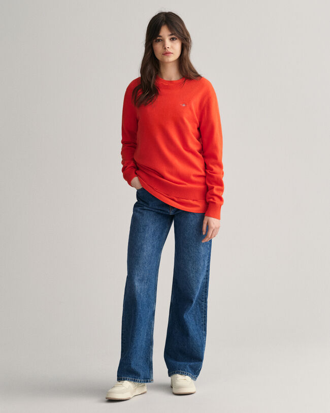 Jersey de cuello redondo en lana de oveja Shield Teens