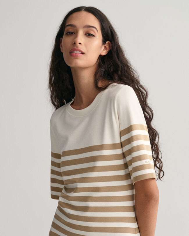 Vestido camisero de rayas