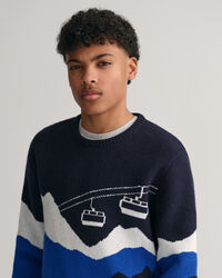 Jersey de cuello redondo Alpine Jacquard Teens