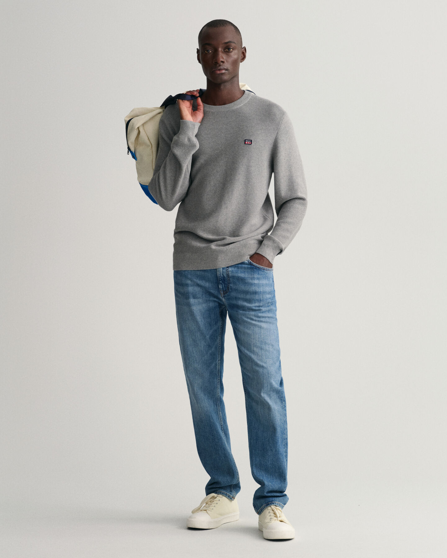 Jersey ligero con cuello redondo Texture