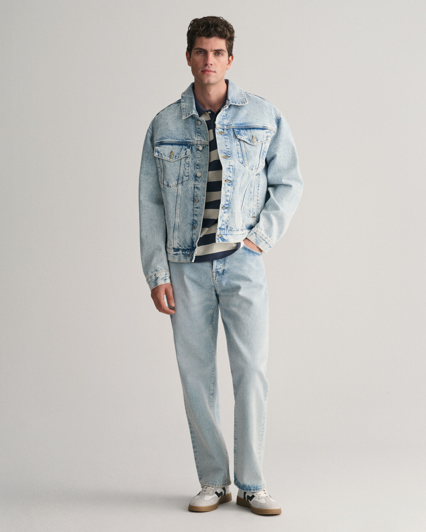 Polo de rayas con lavado intenso