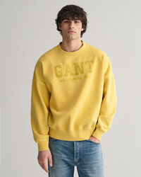 Sudadera de cuello redondo con lavado vintage