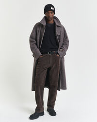 Jersey de cuello de pico en lana de oveja muy fina