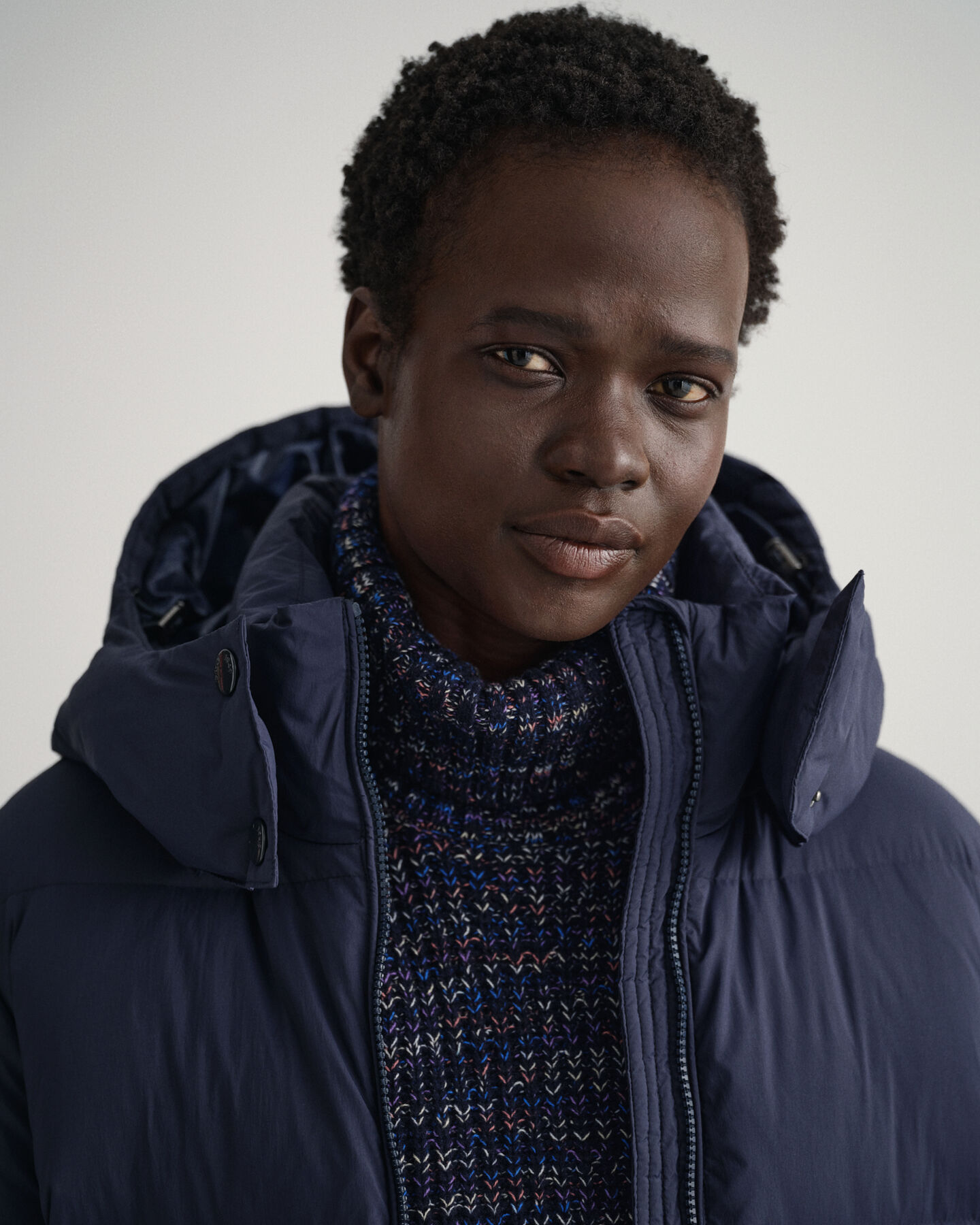 Abrigo de largo completo y plumón