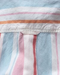 Vestido camisero con varios diseños de rayas