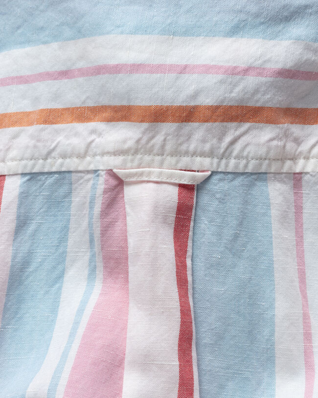 Vestido camisero con varios diseños de rayas