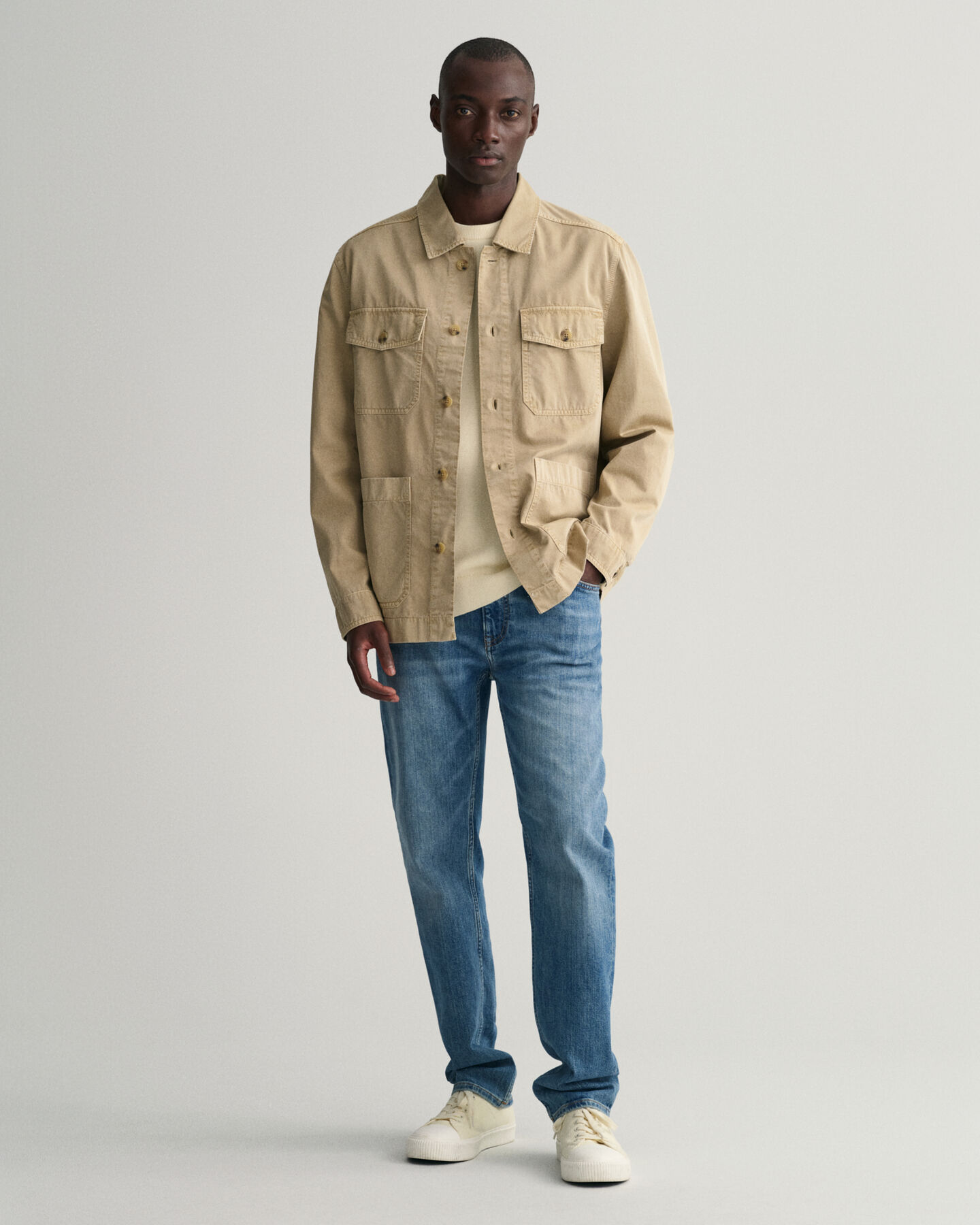 Jersey ligero con cuello redondo Texture