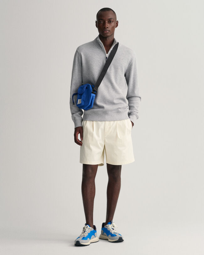 Jersey con media cremallera Waffle Texture