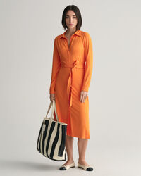 Vestido camisero Slim Fit de punto