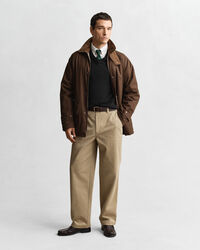 Jersey clásico de algodón con cuello de pico