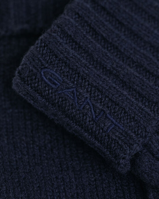 Guantes de lana en punto de ochos