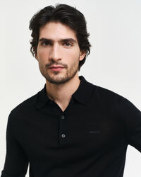 Jersey tipo polo de lana merino extrafina