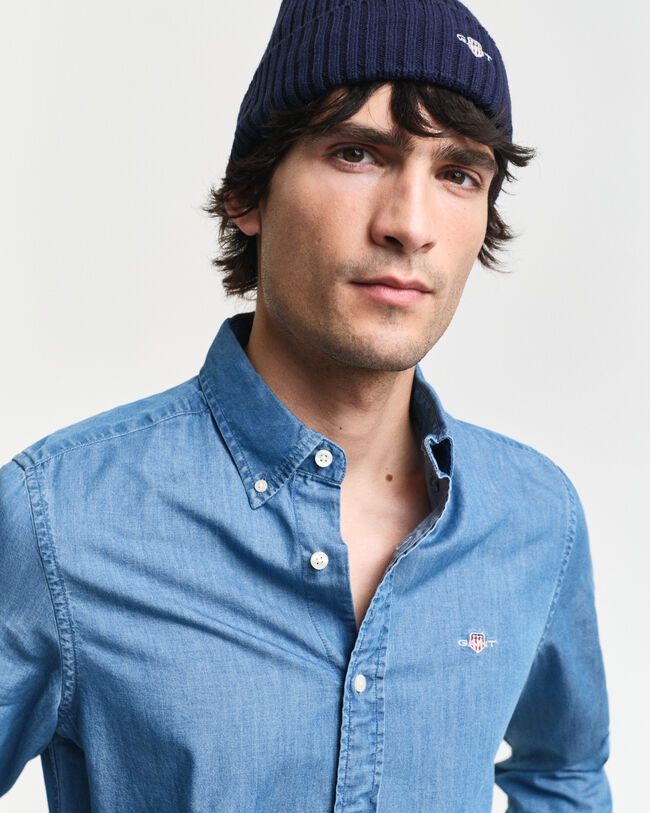 Camisa Slim Fit añil