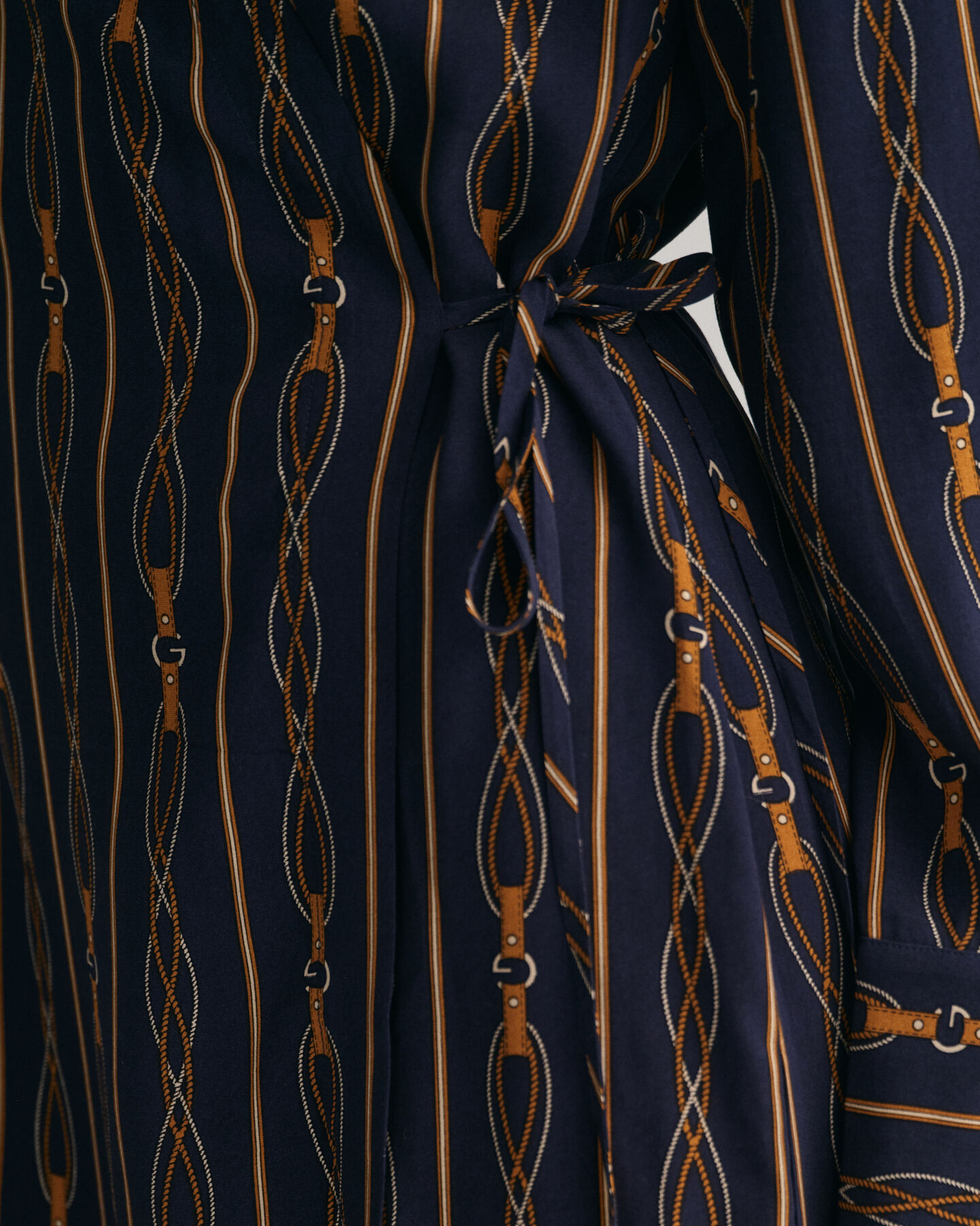 Vestido cruzado de rayas Regular Fit Rope