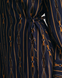 Vestido cruzado de rayas Regular Fit Rope