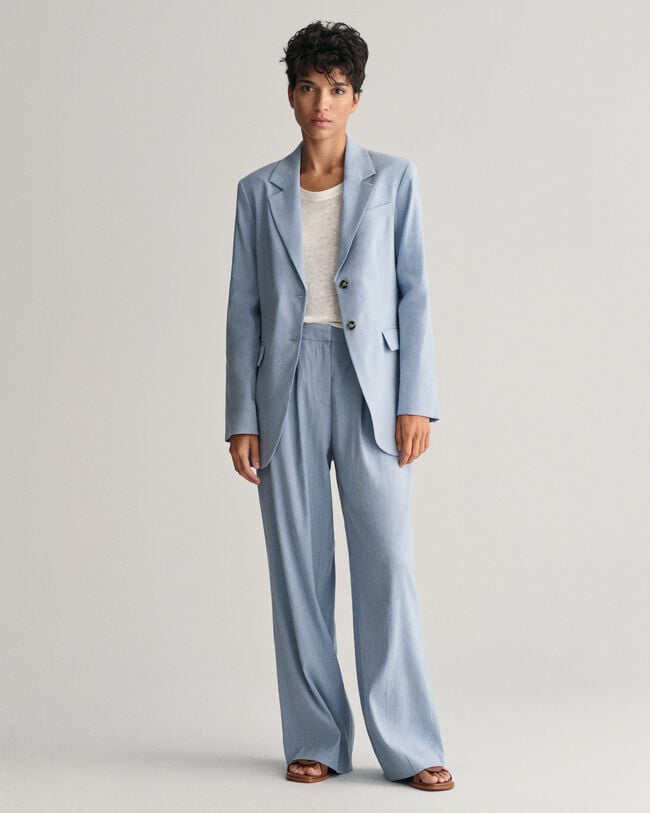 Americana Regular Fit de lino elástico