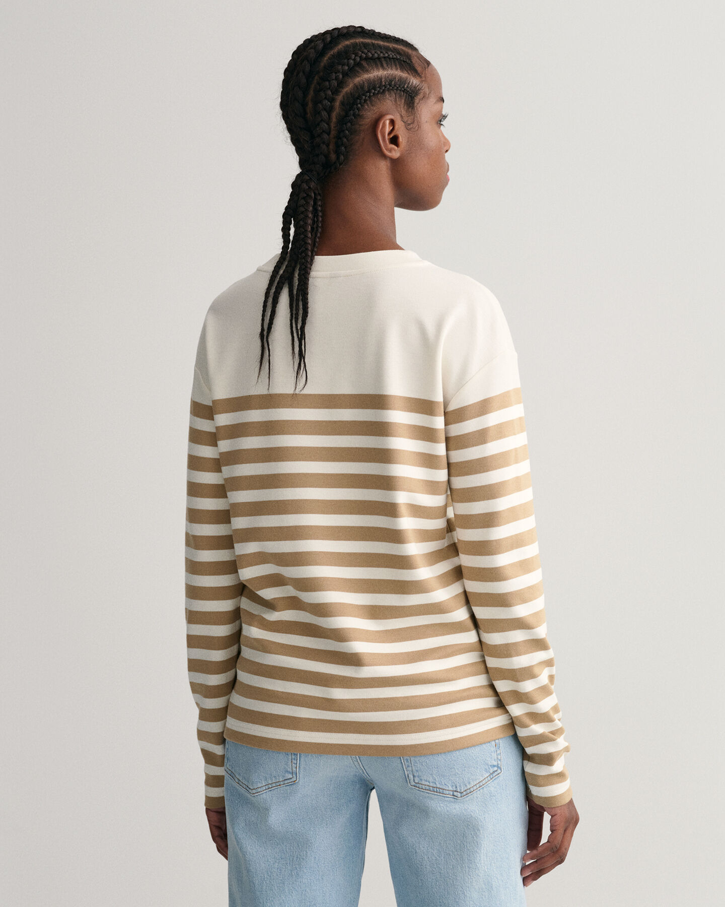 Camiseta de manga larga a rayas