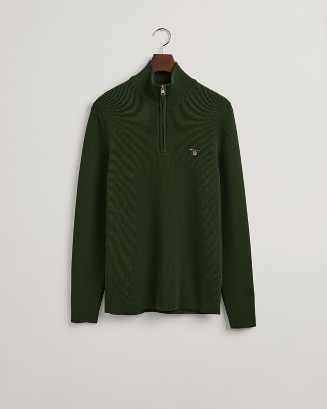 Jersey acanalado con media cremallera Texture