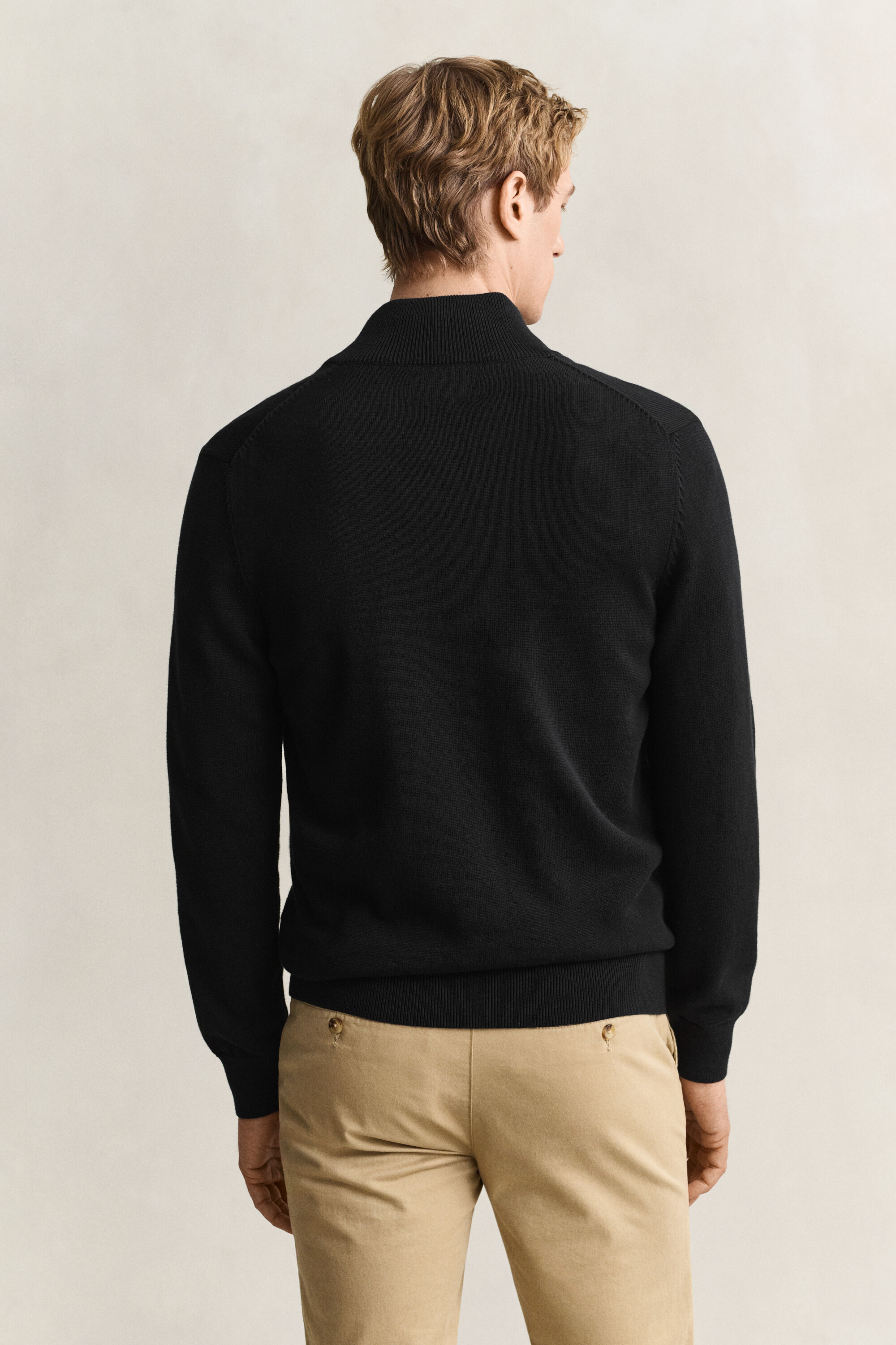 Cárdigan de algodón con cremallera Casual
