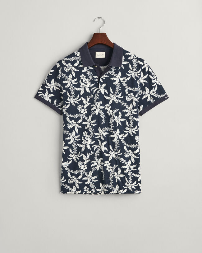 Polo de piqué Palm Lei Print
