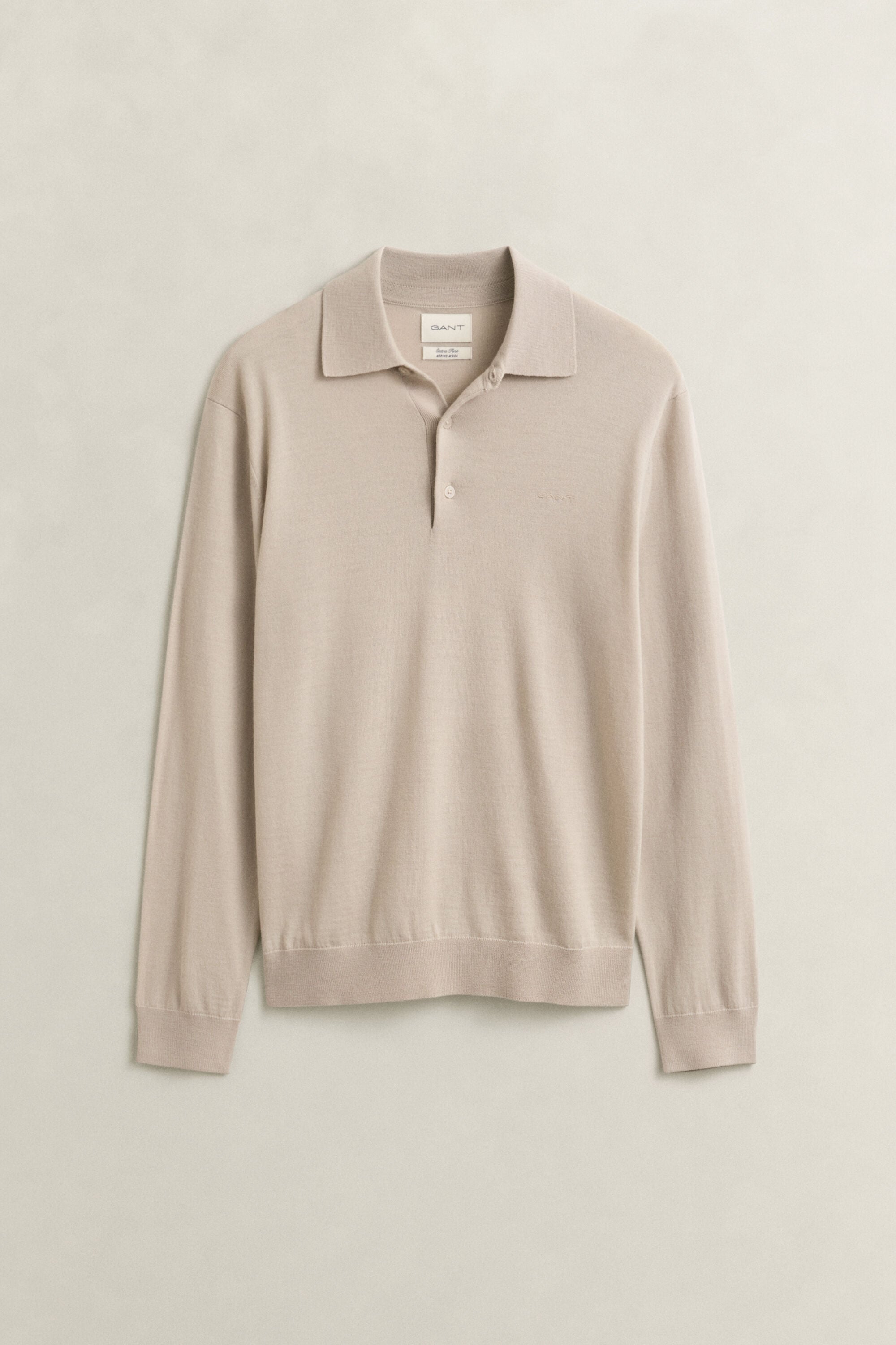 Jersey tipo polo de lana merino extrafina