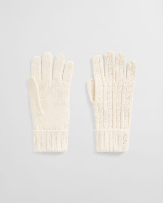 Guantes de lana en punto de ochos