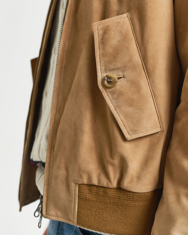 Cazadora Harrington de ante