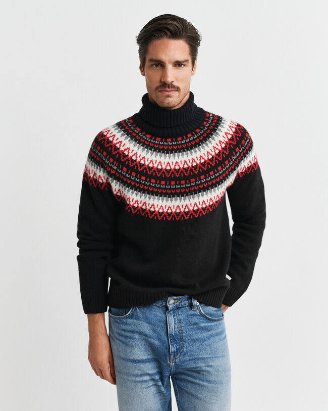 Jersey con cuello de cisne Fair Isle