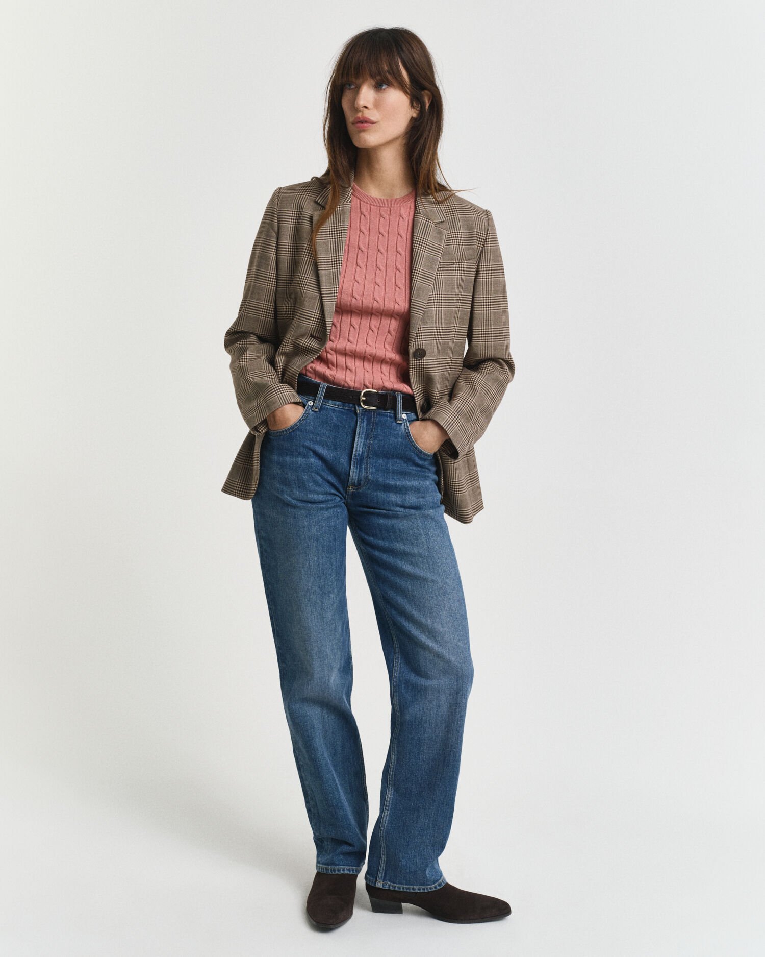 Jersey de punto de ochos y manga corta