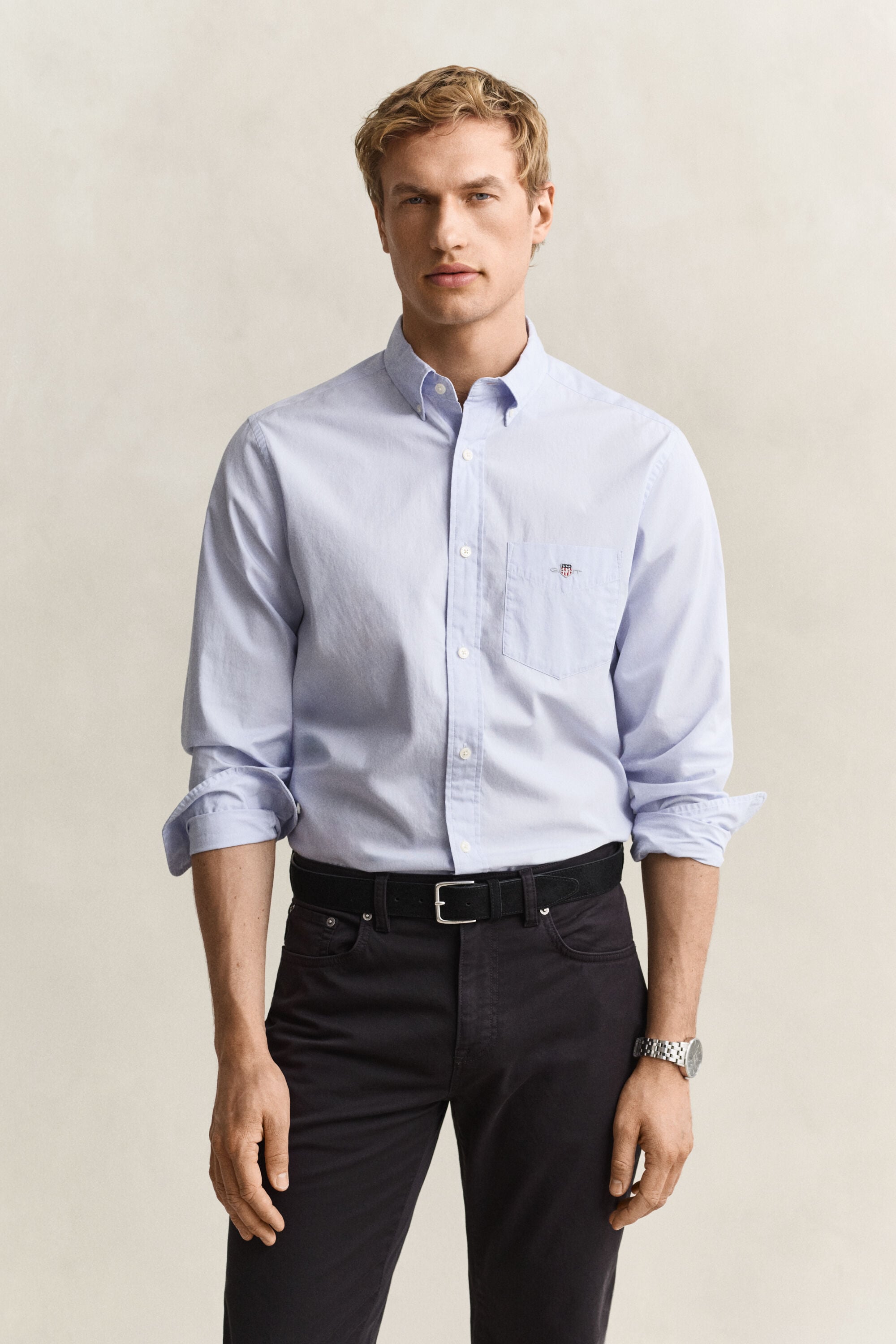 Camisa de popelina Regular Fit clásica