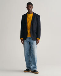 Jersey de cuello redondo y punto de ochos Furry