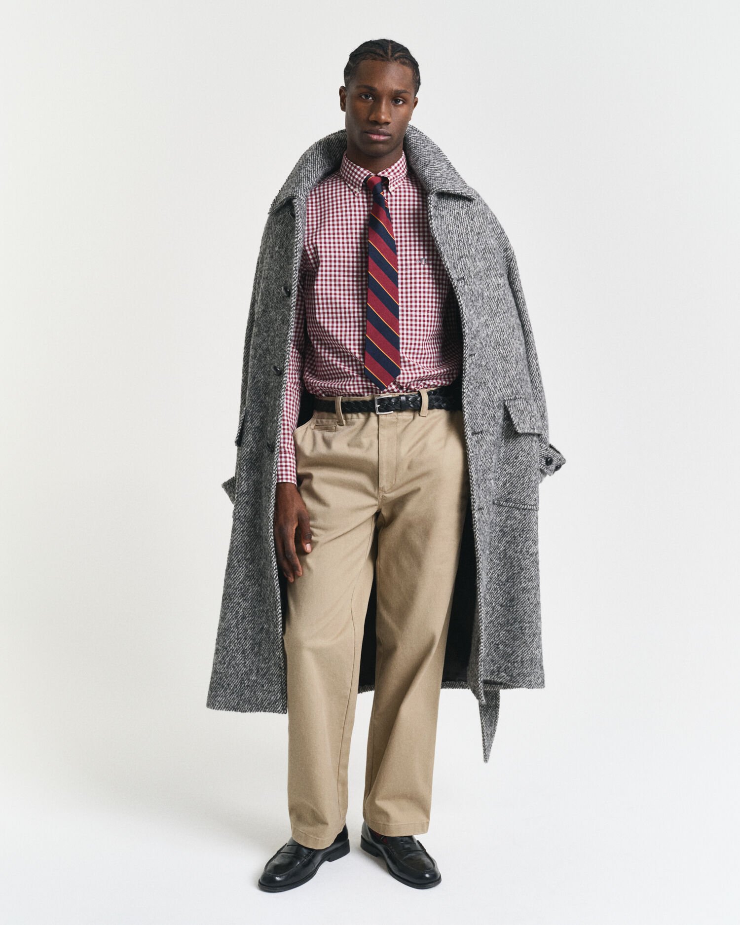 Camisa Regular Fit clásica de popelina a cuadros Vichy