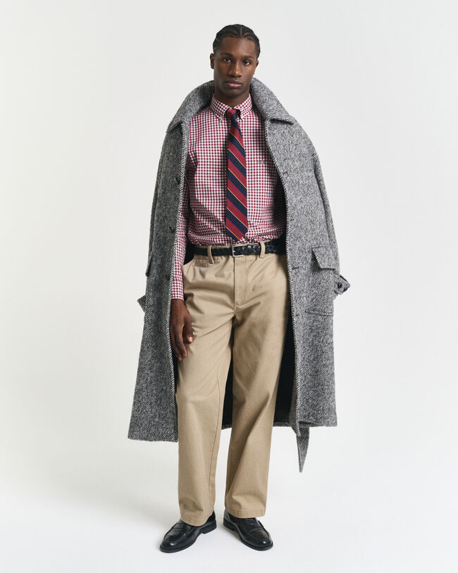 Camisa Regular Fit clásica de popelina a cuadros Vichy