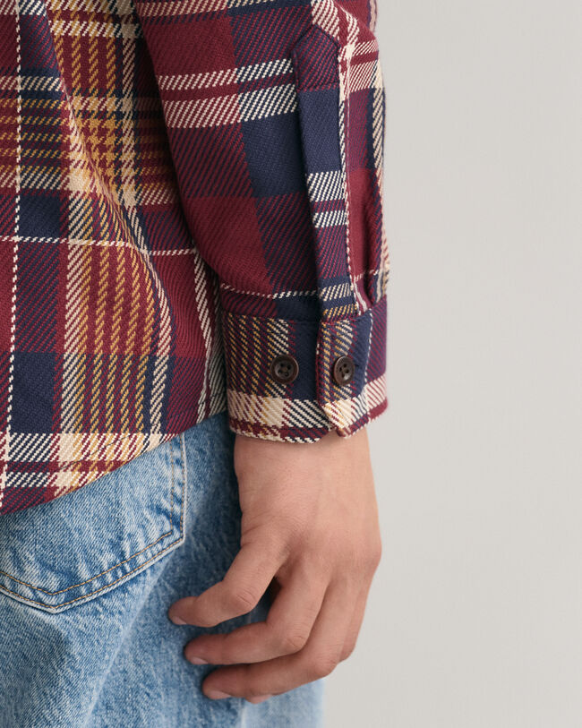 Sobrecamisa de sarga gruesa a cuadros