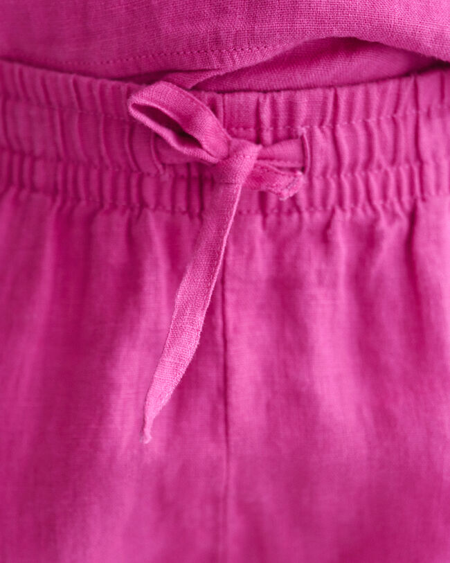 Pantalones cortos de lino con volantes Girls