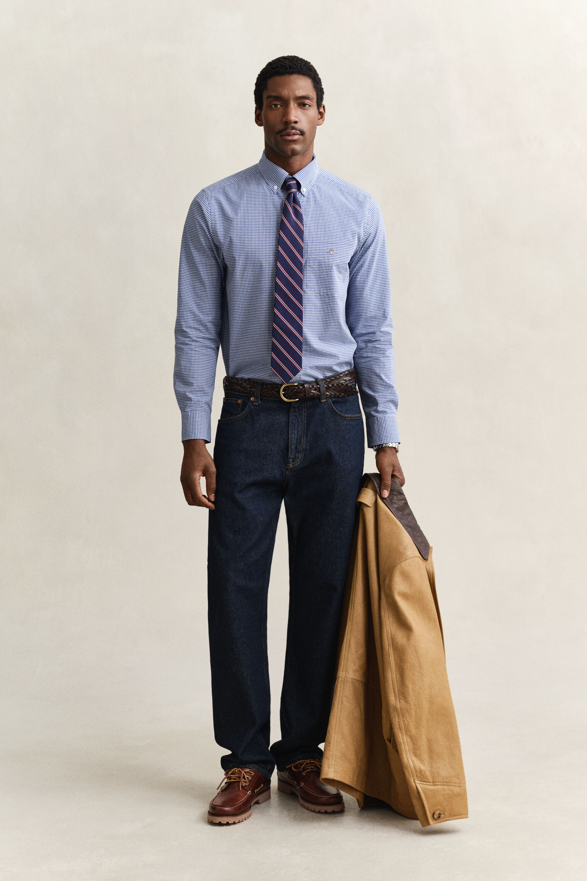 Camisa clásica de popelina de cuadros Vichy