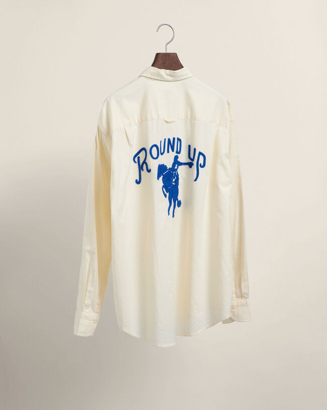 Camisa Oxford Relaxed Fit Wrangler x GANT con bordado