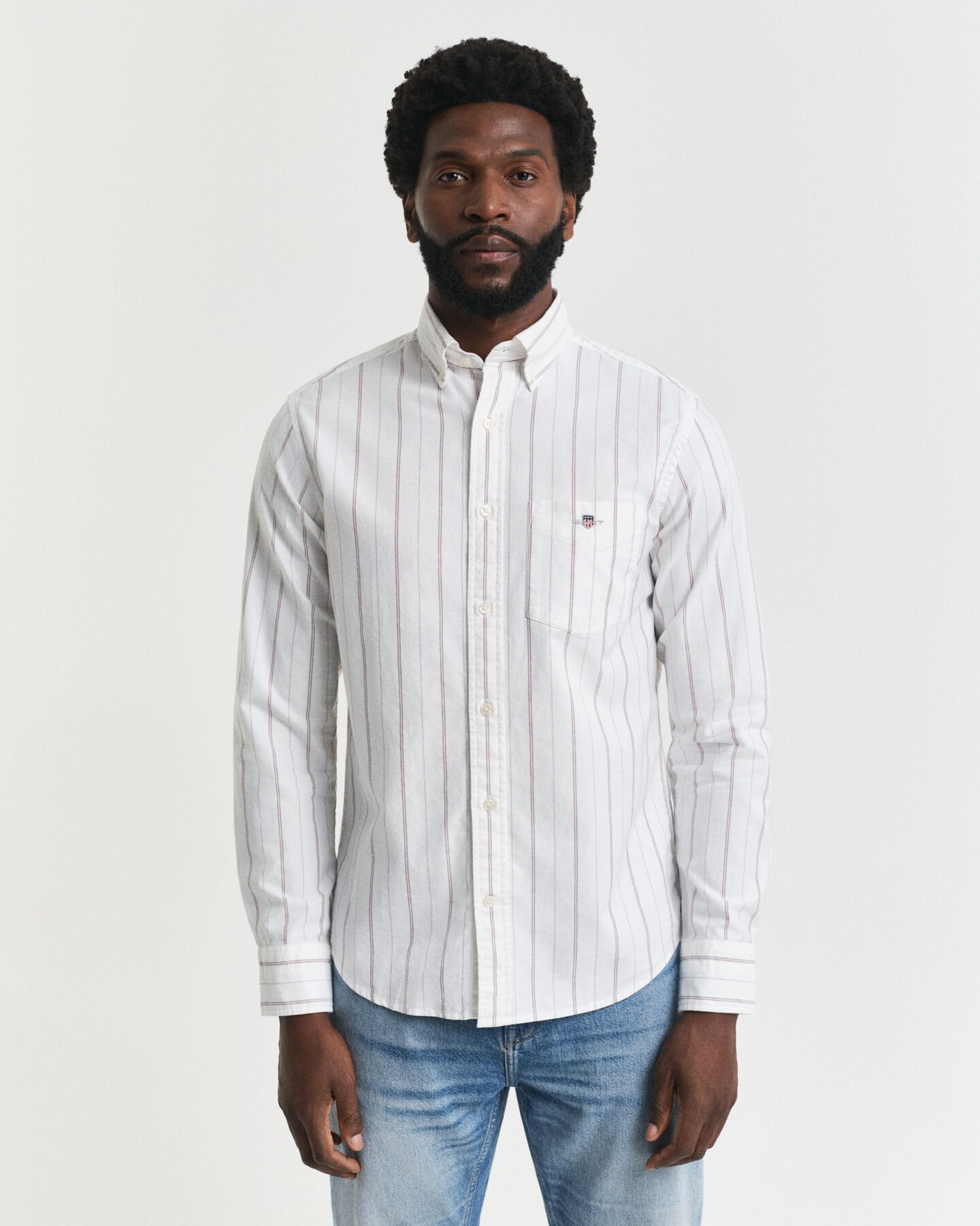 Camisa Oxford clásica Regular Fit a rayas