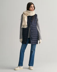 Chaleco largo de plum&oacute;n ligero