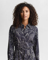 Vestido camisero con estampado floral