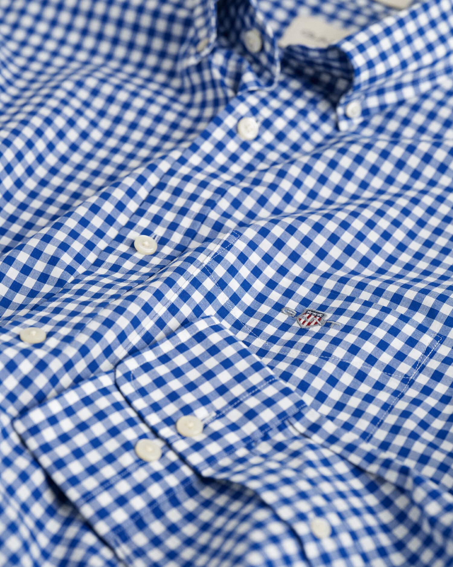 Camisa Regular Fit clásica de popelina a cuadros Vichy