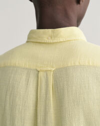 Camisa Regular Fit de manga corta de algod&oacute;n y lino con textura