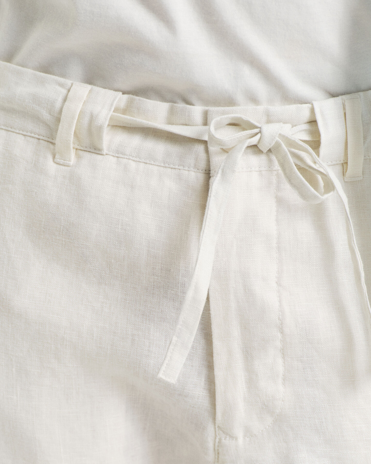 Pantalones Relaxed Fit de lino con cordón ajustable