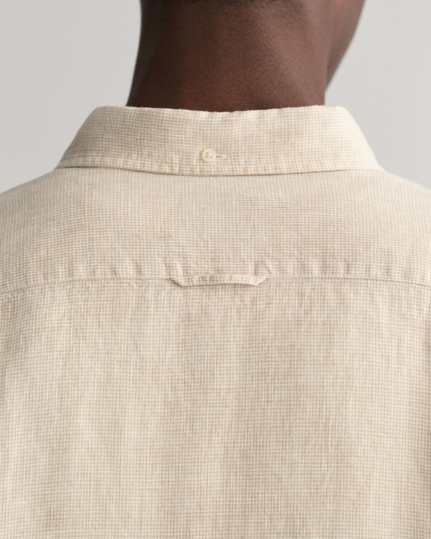 Camisa Slim Fit de lino Houndstooth